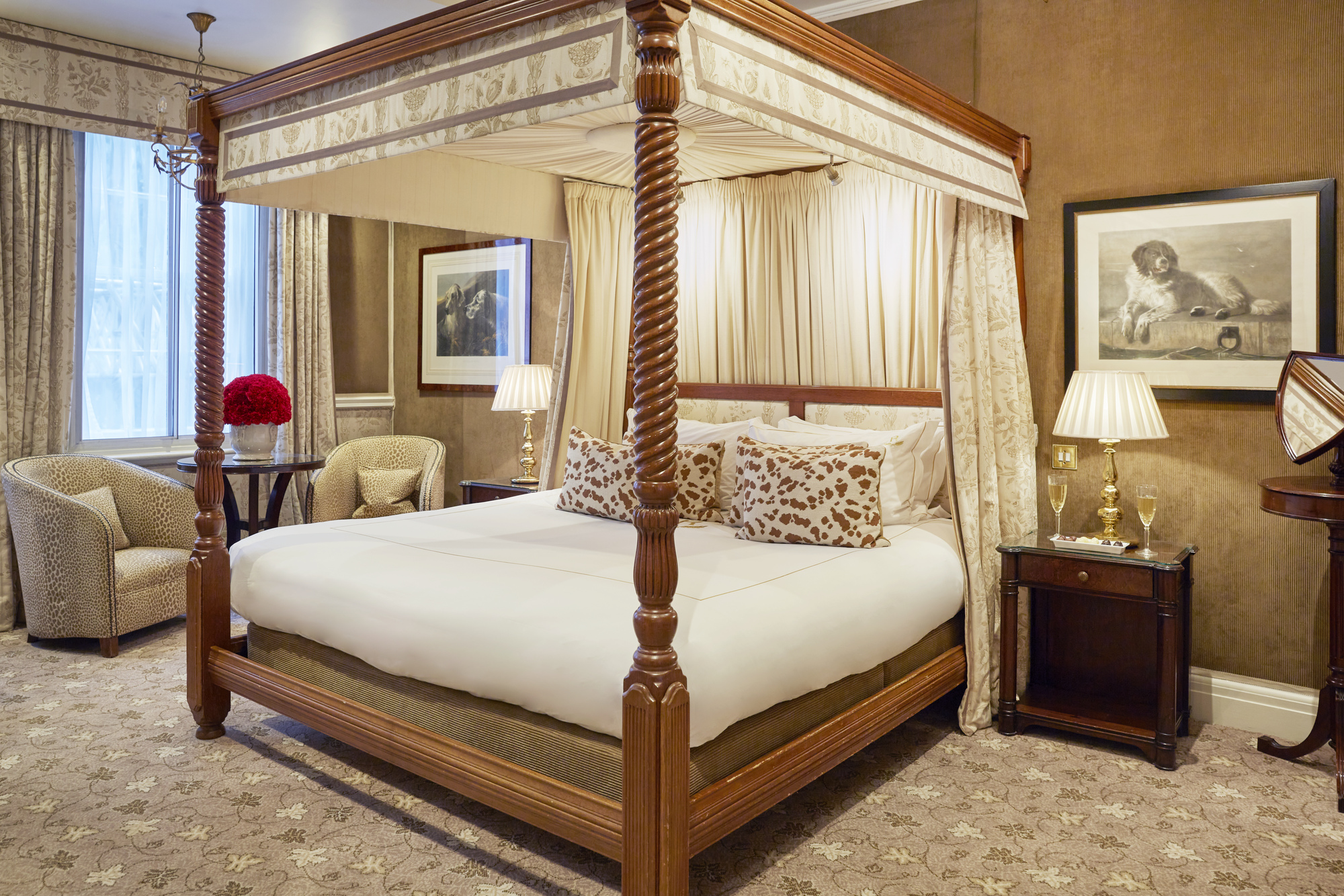 Bed in Master Suite at the Rubens 