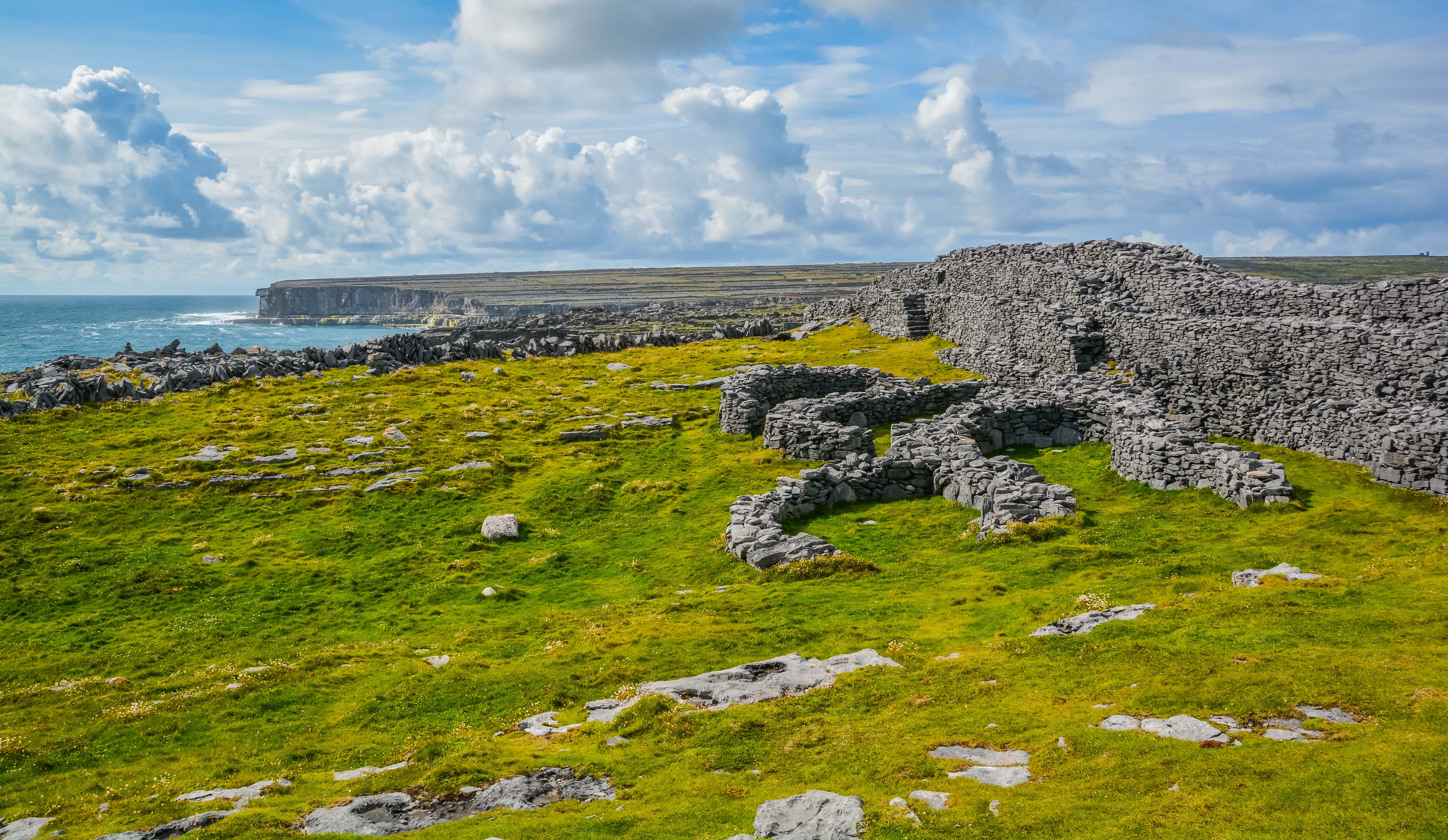 A ruined fort in Inishmore, Aran Islands, Ireland