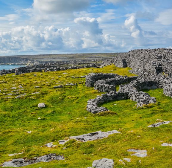 A ruined fort in Inishmore, Aran Islands, Ireland A ruined fort in Inishmore, Aran Islands, Ireland