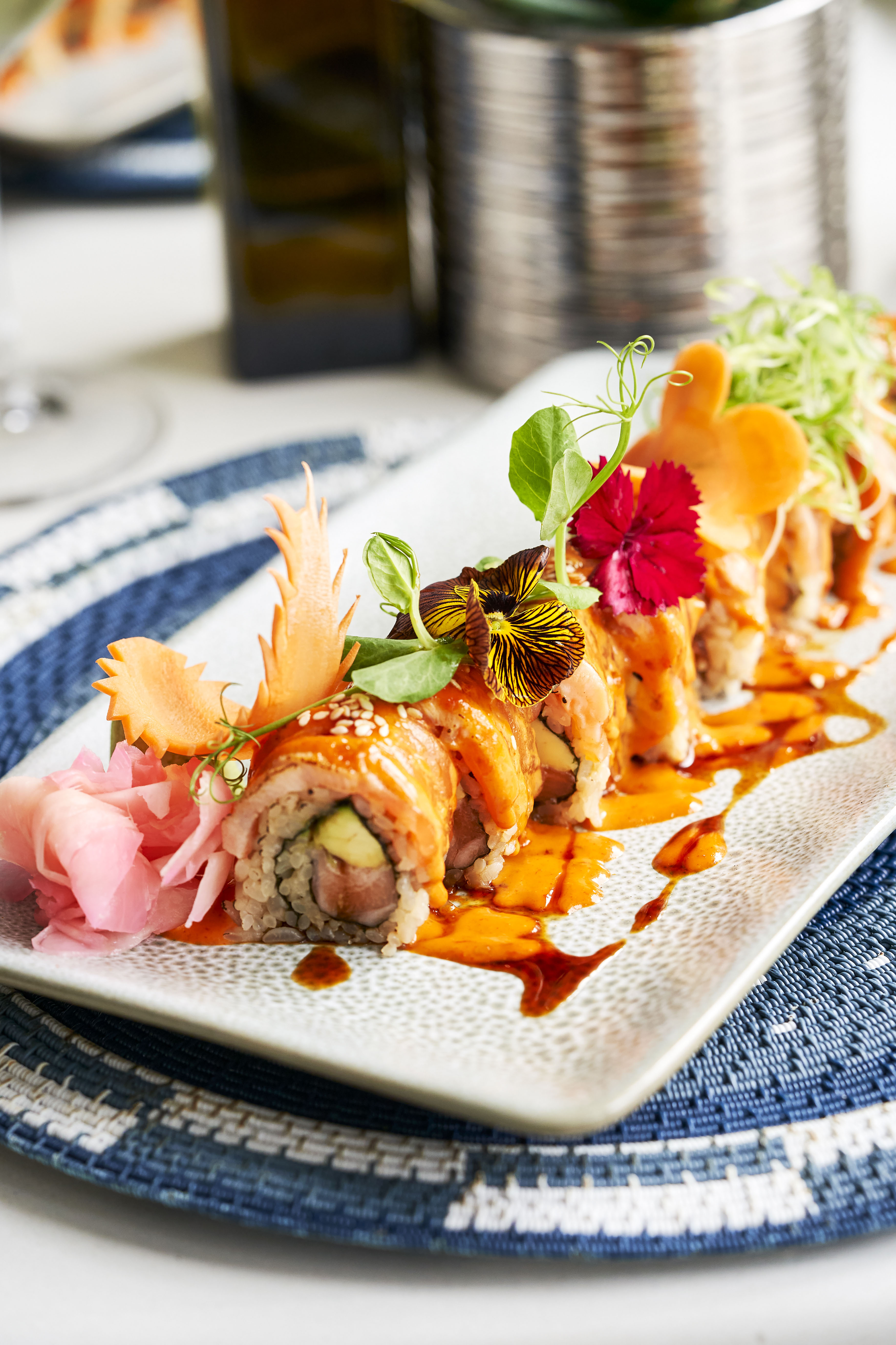 California Rolls Platter In The Cafe Grill