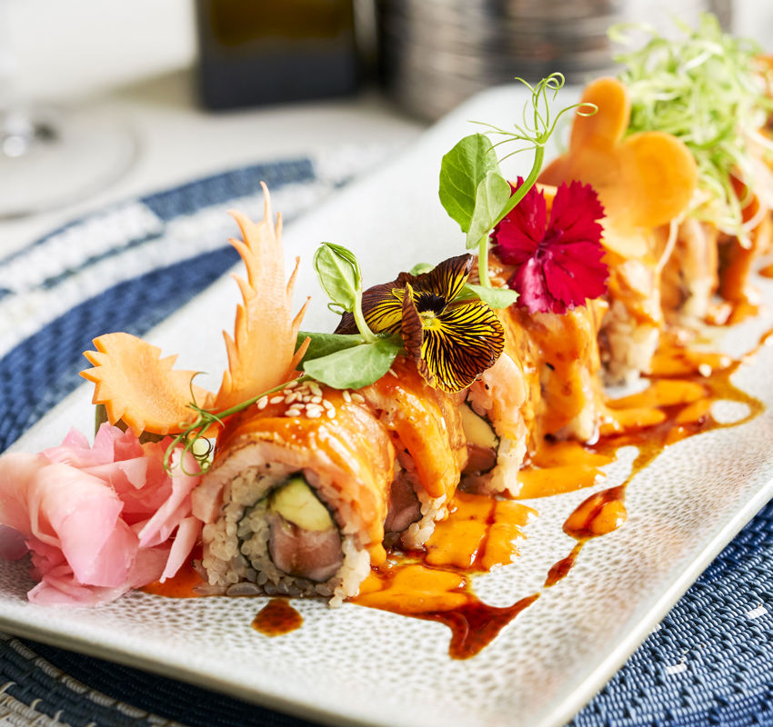 California Rolls Platter In The Cafe Grill California Rolls Platter In The Cafe Grill