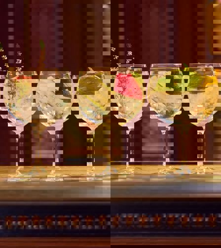 Selection of gin cocktails Selection of gin cocktails