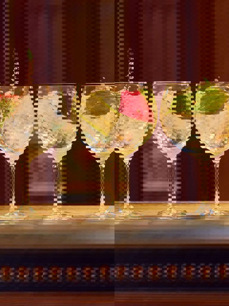 Selection of gin cocktails Selection of gin cocktails