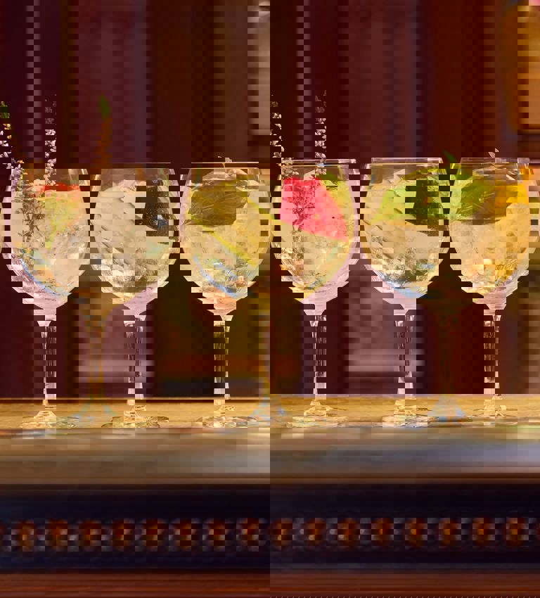 Selection of gin cocktails Selection of gin cocktails