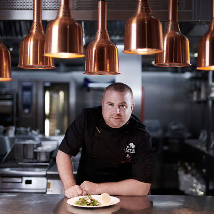 Chef Ben Kelliher in the kitchen Chef Ben Kelliher in the kitchen