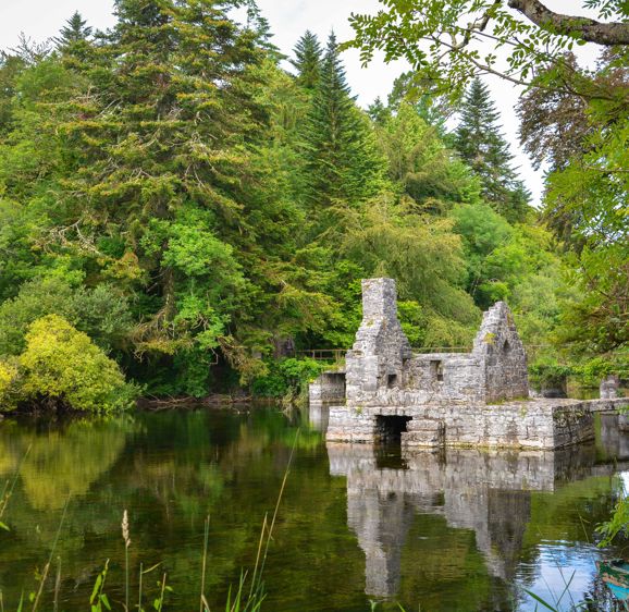 Monk's fishing house at Cong Abbey, County Mayo, Ireland Monk's fishing house at Cong Abbey, County Mayo, Ireland