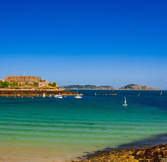 Castle Cornet and Havelet Bay Guernsey Guernsey Castle Cornet and Havelet Bay Guernsey Guernsey