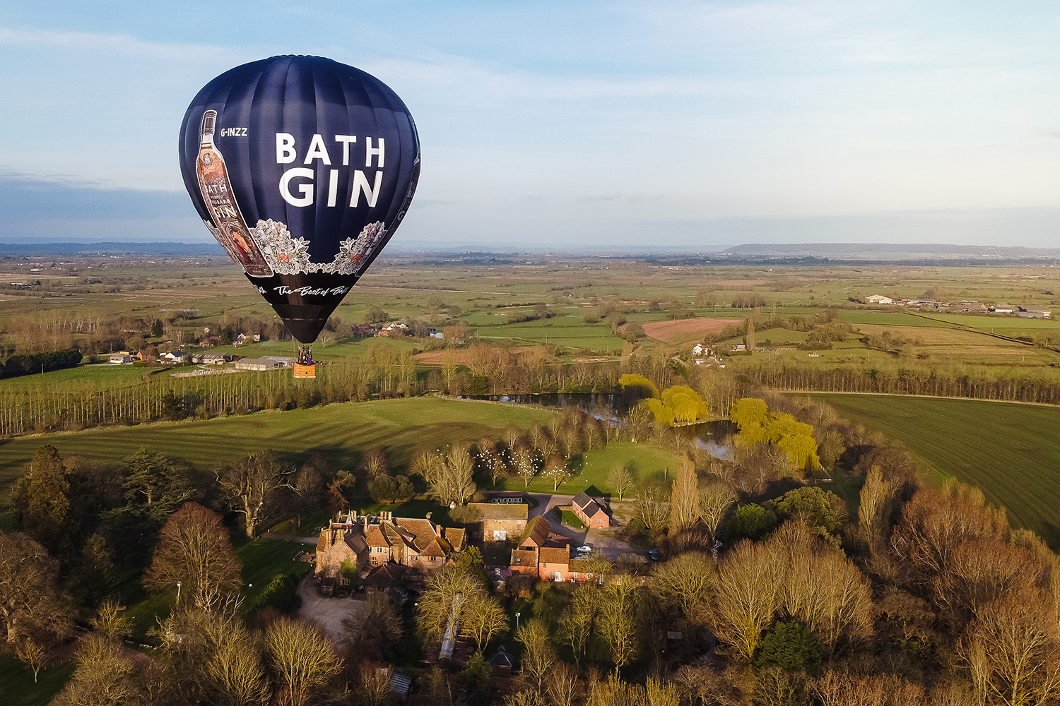 Hort air balloon over the Dorset countryside