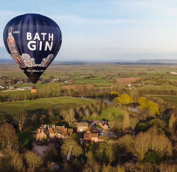 Hort air balloon over the Dorset countryside Hort air balloon over the Dorset countryside