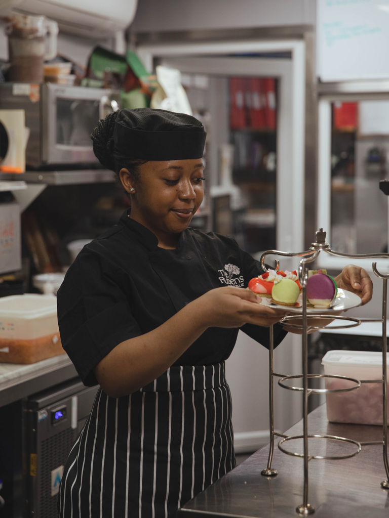 Ruben chef in preparation of Afternoon Tea Ruben chef in preparation of Afternoon Tea