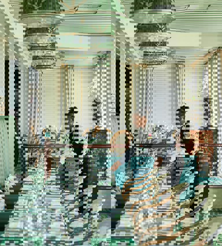 Tables being set in the Brasserie Restaurant Tables being set in the Brasserie Restaurant