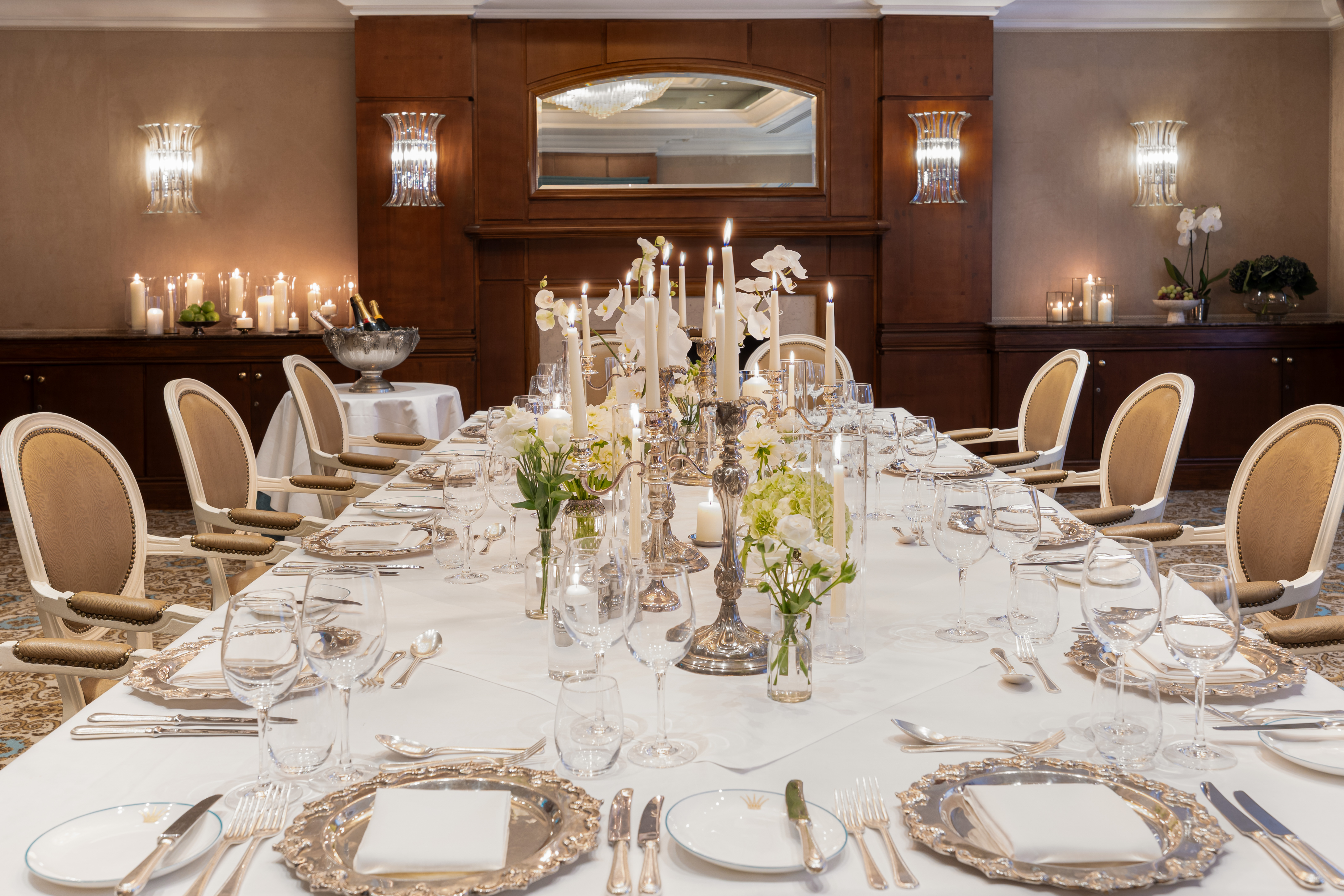 Evening Dining in the Rembrandt Suite at The Rubens Hotel, London.