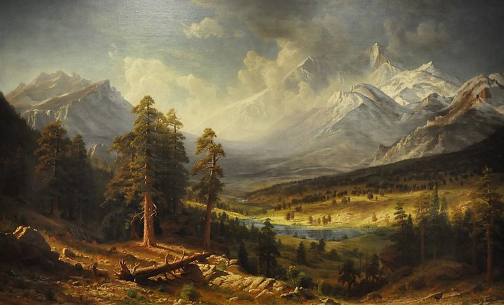 Painting of Estes Park by Albert Bierstadt (1877)