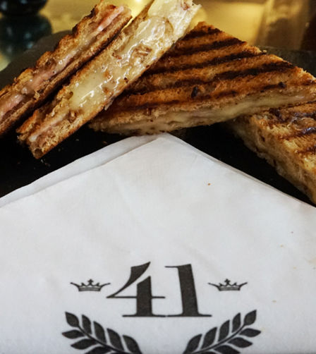Croques Hotel with a Hotel 41 napkin Croques Hotel with a Hotel 41 napkin