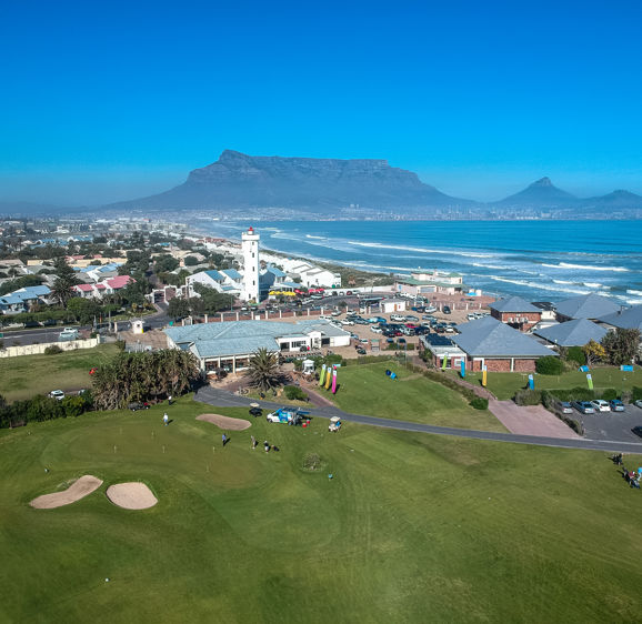 Milnerton Golf Course. On the edge of the Atlantic Ocean with Table Mountain across the bay. Milnerton Golf Course. On the edge of the Atlantic Ocean with Table Mountain across the bay.