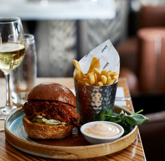 Bbar chicken burger portrait Bbar chicken burger portrait