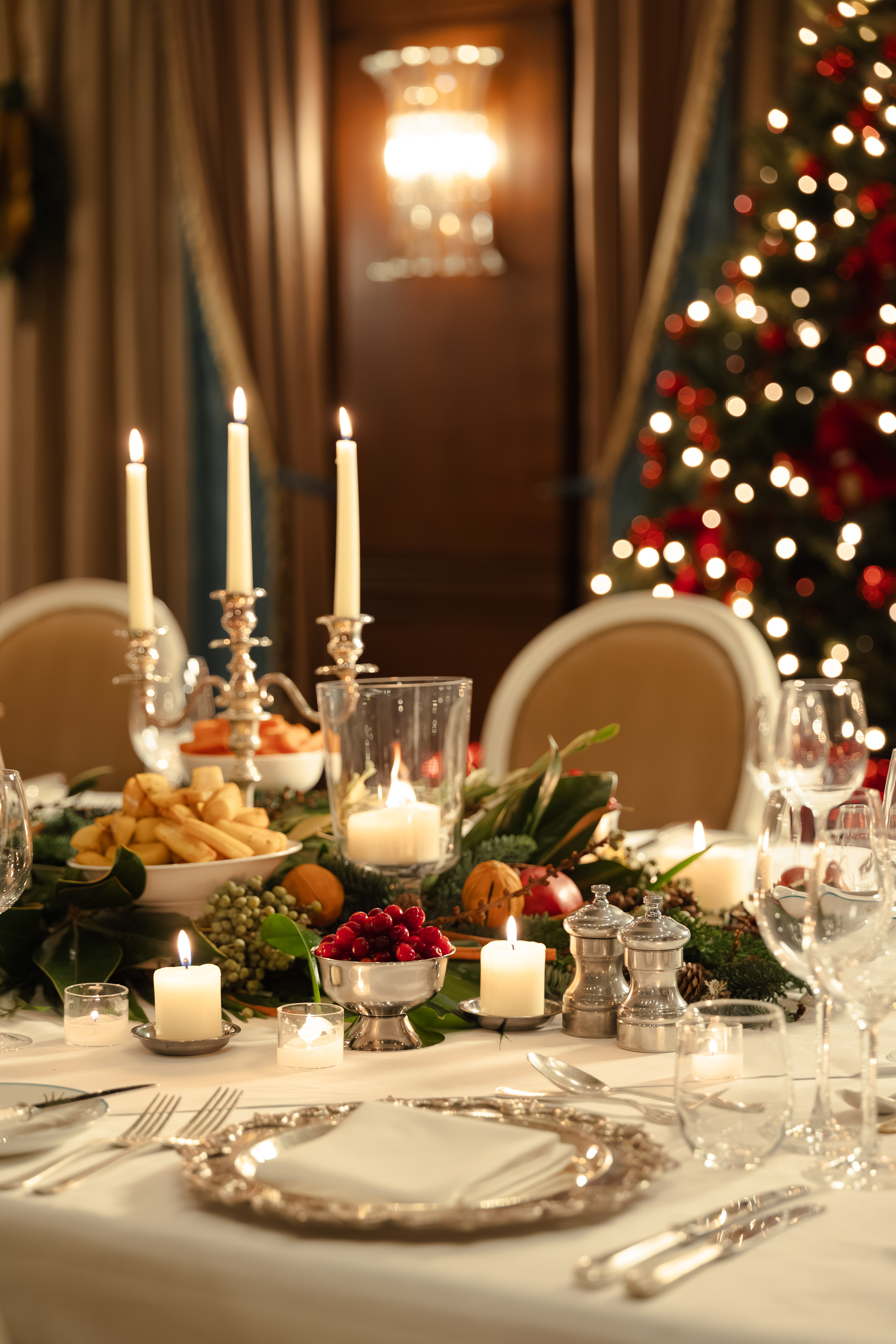 The Rubens Hotel Christmas dining table in the Rembrandt Suite