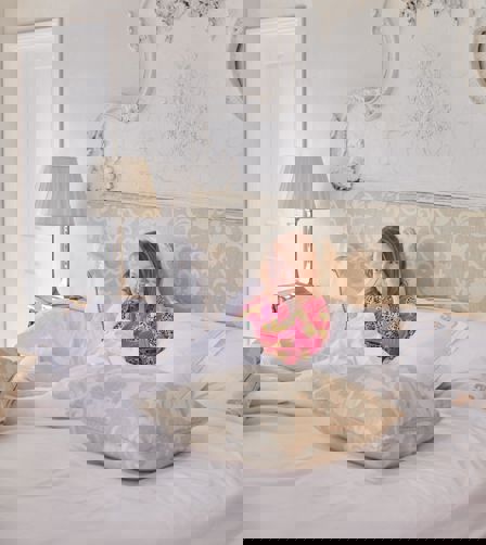 Girl relaxing in bed Girl relaxing in bed