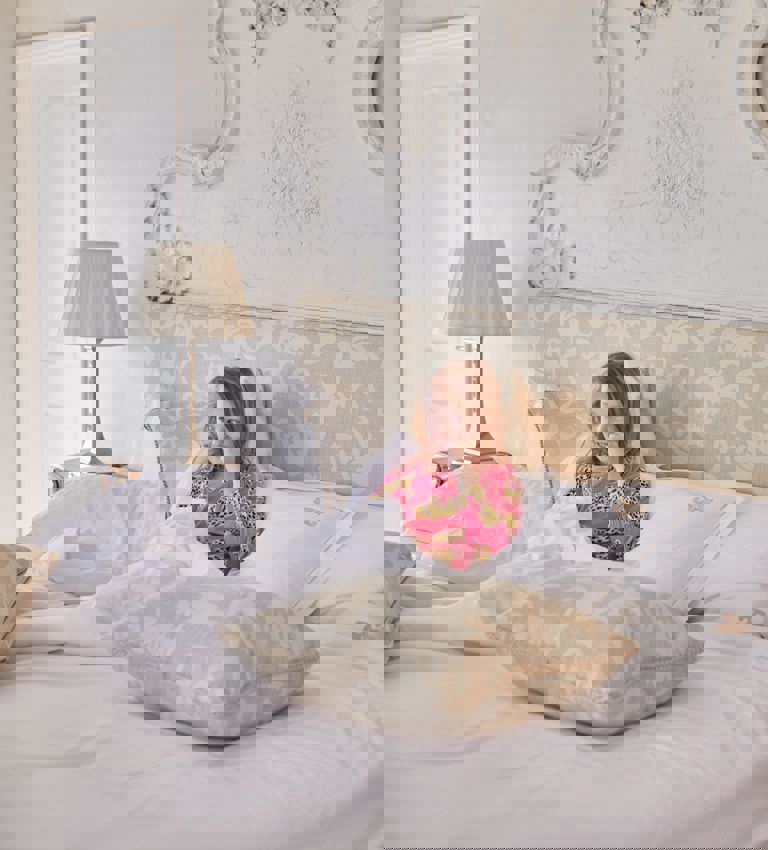 Girl relaxing in bed Girl relaxing in bed