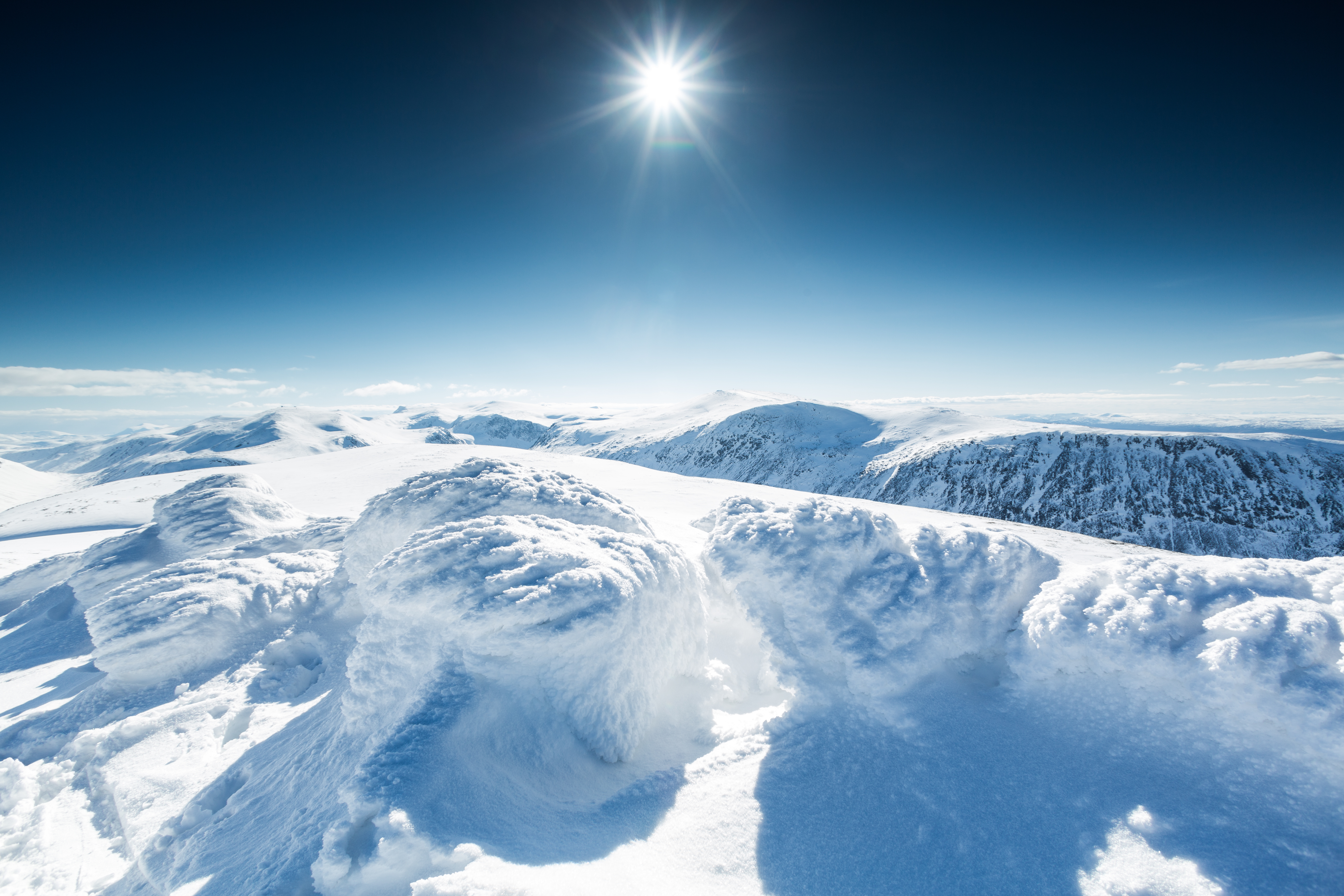 Mountain summit, Scotland in Winter