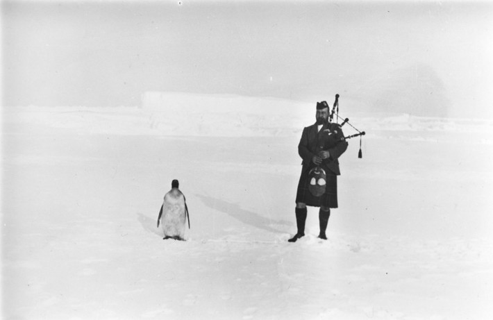 Gilbert Kerr and penguin