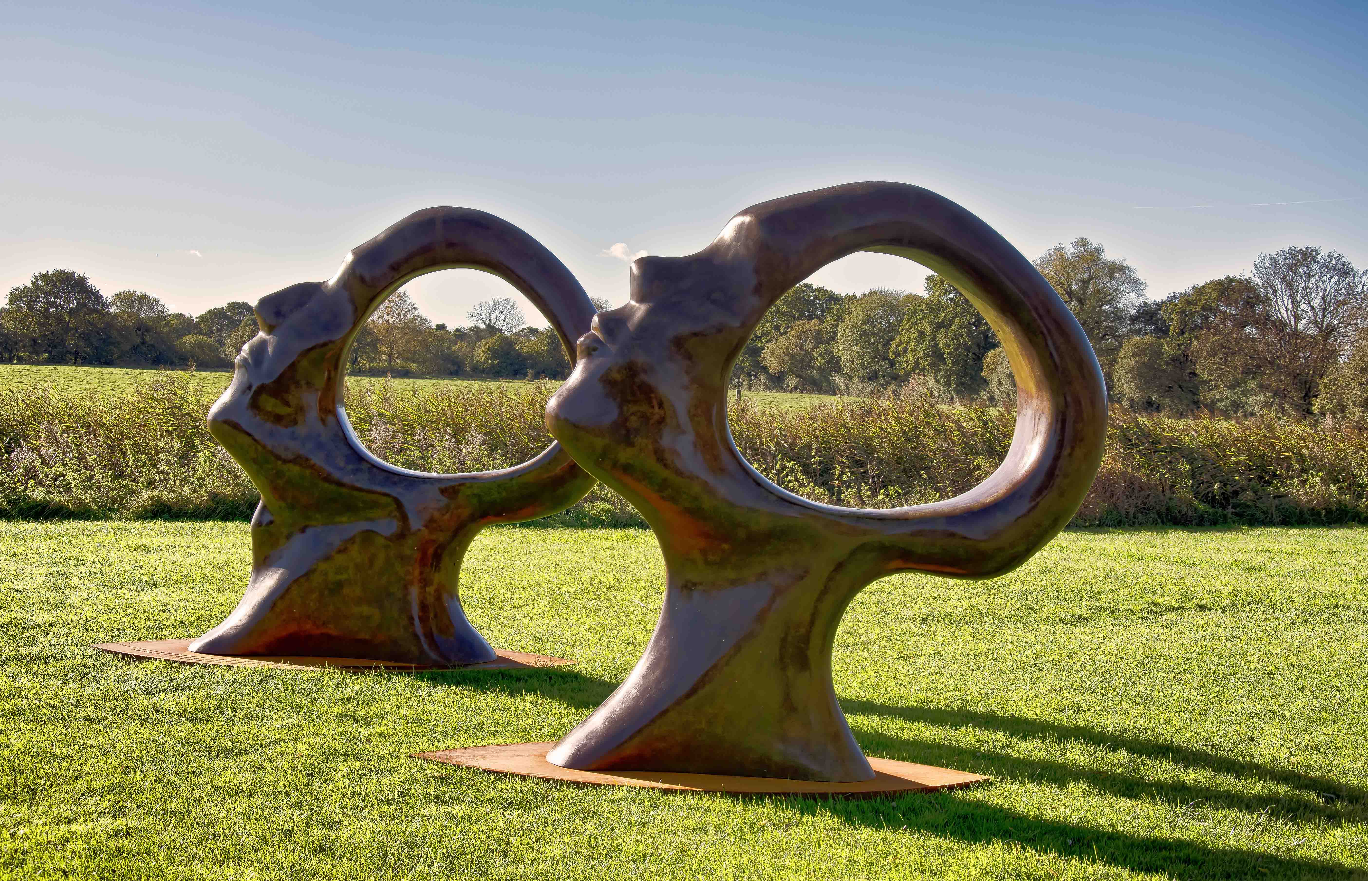Pallington Lakes, Dorchester, England. Sculpture by the Lakes is. Amongst 26 acres of ponds, pools and, lakes its full of sculptures at evey turn big and small