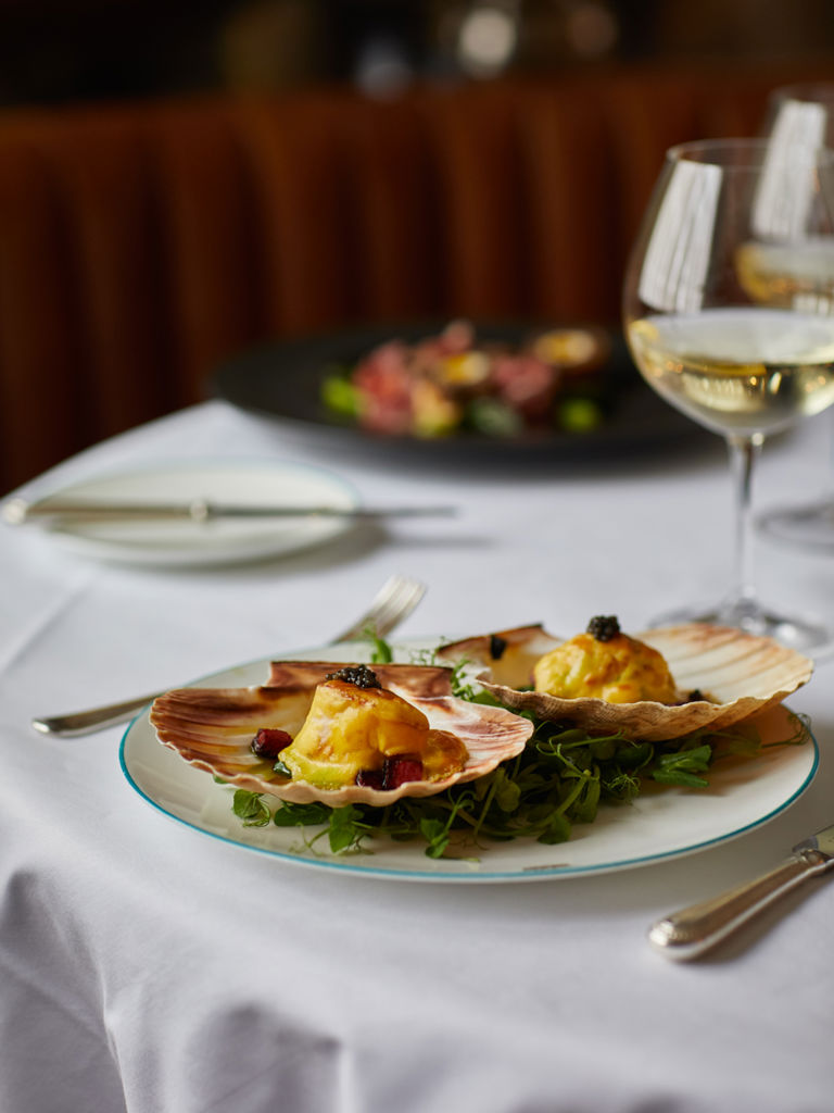 Scallops at the Rubens english grill    Scallops at the Rubens english grill